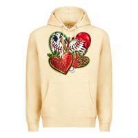 Pina Colada baseball with strawberry hearts Premium Hoodie - texasbilliewilder
