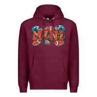 Burgundy mini American football Premium Hoodie - Zillion Design Studio