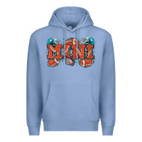 Colony Blue mini American football Premium Hoodie - Zillion Design Studio