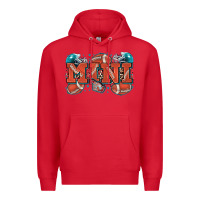 Red mini American football Premium Hoodie - Zillion Design Studio