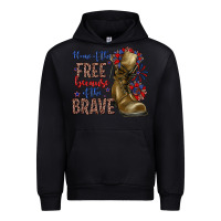 Black home of the free because of the brave Urban Hoodie - Zillion Design Studio