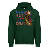 Forest Green home of the free because of the brave Urban Hoodie - Zillion Design Studio