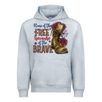 Heather Grey home of the free because of the brave Urban Hoodie - Zillion Design Studio