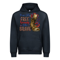 Navy home of the free because of the brave Urban Hoodie - Zillion Design Studio