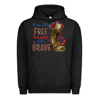 Pigment Black home of the free because of the brave Urban Hoodie - Zillion Design Studio