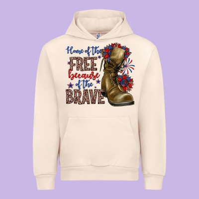 Home Of The Free Because Of The Brave Urban Hoodie Designed By Zillion Design Studio