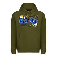 Army Green mama volleyball Premium Hoodie - Zillion Design Studio