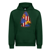 Forest Green American flag sunflower arrowhead Urban Hoodie - Zillion Design Studio
