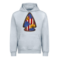 Heather Grey American flag sunflower arrowhead Urban Hoodie - Zillion Design Studio