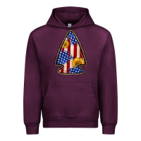 Mauve Wine American flag sunflower arrowhead Urban Hoodie - Zillion Design Studio