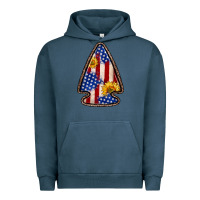 Pigment Midnight Navy American flag sunflower arrowhead Urban Hoodie - Zillion Design Studio