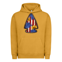 Pigment Peanut Butter American flag sunflower arrowhead Urban Hoodie - Zillion Design Studio