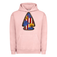 Pigment Salmon American flag sunflower arrowhead Urban Hoodie - Zillion Design Studio