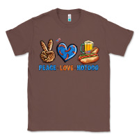 Chestnut Peace Love Hotdog Classic Tee - BundleAndBundleShop