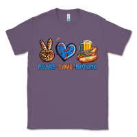 Lavender Peace Love Hotdog Classic Tee - BundleAndBundleShop