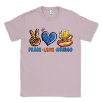 Lilac Peace Love Hotdog Classic Tee - BundleAndBundleShop