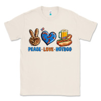 Natural Peace Love Hotdog Classic Tee - BundleAndBundleShop