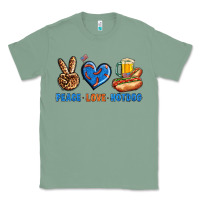 Sage Peace Love Hotdog Classic Tee - BundleAndBundleShop