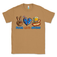 Toasted Coconut Peace Love Hotdog Classic Tee - BundleAndBundleShop
