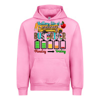 Fuchsia Pink battery life of a bus driver Urban Hoodie - texasbilliewilder