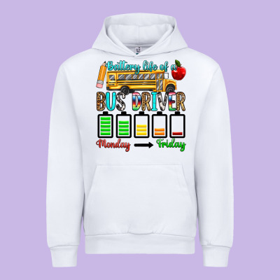 Battery Life Of A Bus Driver Urban Hoodie Designed By Texasbilliewilder