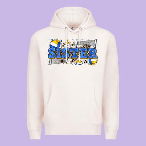 Sister Volleyball Premium Hoodie Designed By Zillion Design Studio