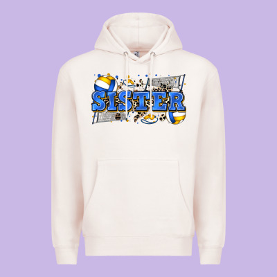 Sister Volleyball Premium Hoodie Designed By Zillion Design Studio