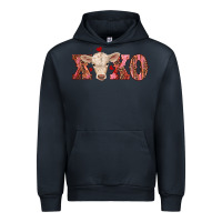 Navy xoxo charolais calf Urban Hoodie - RanaPortraitStore