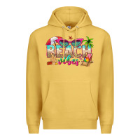 Antique Gold beach vibes Premium Hoodie - texasbilliewilder