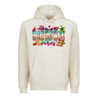 Oatmeal Heather beach vibes Premium Hoodie - texasbilliewilder
