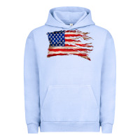 Pigment Grape Ice tattered american flag Urban Hoodie - Zillion Design Studio