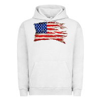 Pigment Lunar Rock tattered american flag Urban Hoodie - Zillion Design Studio
