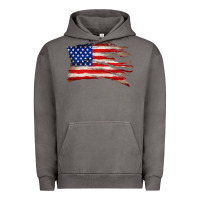Pigment Tornado tattered american flag Urban Hoodie - Zillion Design Studio
