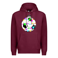 Burgundy Christmas soccer Premium Hoodie - RanaPortraitStore