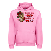 Fuchsia Pink roses are red inside i'm dead Skull Urban Hoodie - RanaPortraitStore