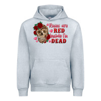 Heather Grey roses are red inside i'm dead Skull Urban Hoodie - RanaPortraitStore