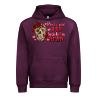 Mauve Wine roses are red inside i'm dead Skull Urban Hoodie - RanaPortraitStore