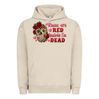 Pigment French Oak roses are red inside i'm dead Skull Urban Hoodie - RanaPortraitStore