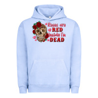 Pigment Grape Ice roses are red inside i'm dead Skull Urban Hoodie - RanaPortraitStore