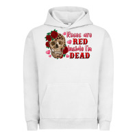 Pigment Lunar Rock roses are red inside i'm dead Skull Urban Hoodie - RanaPortraitStore