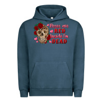 Pigment Midnight Navy roses are red inside i'm dead Skull Urban Hoodie - RanaPortraitStore