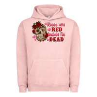 Pigment Salmon roses are red inside i'm dead Skull Urban Hoodie - RanaPortraitStore