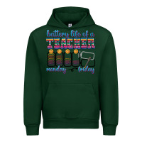 Forest Green battery life of a teacher Urban Hoodie - texasbilliewilder
