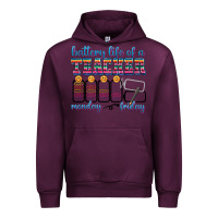 Mauve Wine battery life of a teacher Urban Hoodie - texasbilliewilder