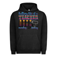 Pigment Black battery life of a teacher Urban Hoodie - texasbilliewilder