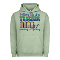 Pigment Oil Green battery life of a teacher Urban Hoodie - texasbilliewilder