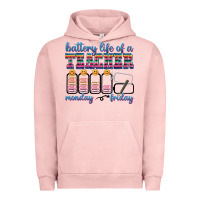 Pigment Salmon battery life of a teacher Urban Hoodie - texasbilliewilder
