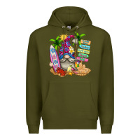 Army Green beach gnome Premium Hoodie - texasbilliewilder