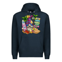 Navy beach gnome Premium Hoodie - texasbilliewilder