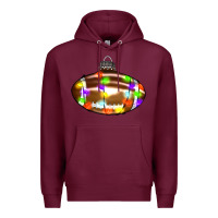 Burgundy Christmas football Premium Hoodie - RanaPortraitStore